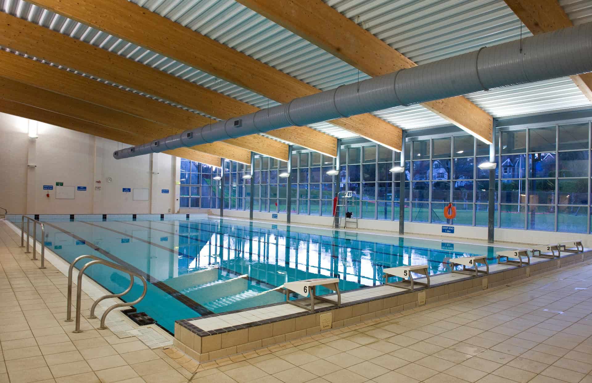 Olympic size indoor swimming pool